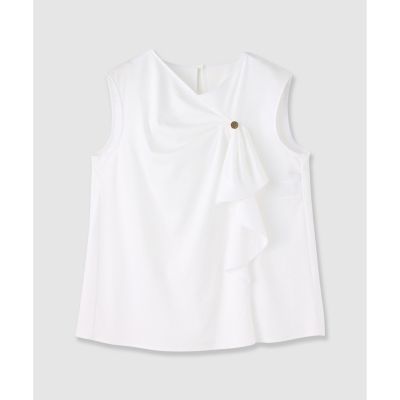 ＜ANAYI＞スムースボタンドレーププルオーバー