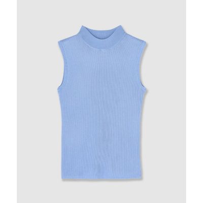 ＜ANAYI＞アセテートポリエステルノースリーブプルオーバー