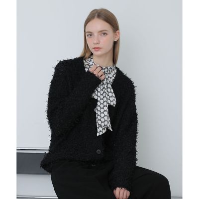 チュールシャギーVネックカーディガン | ANAYI/アナイ | 三越伊勢丹