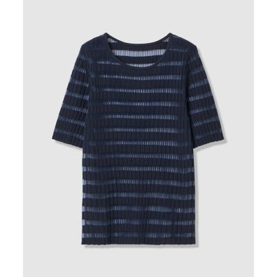 ＜ANAYI＞シアーボーダーリブプルオーバー