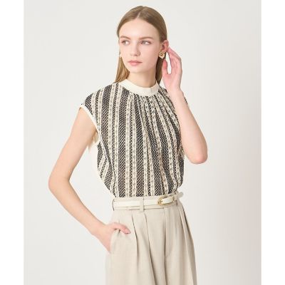 ＜ANAYI＞インポートレースドッキング　プルオーバー