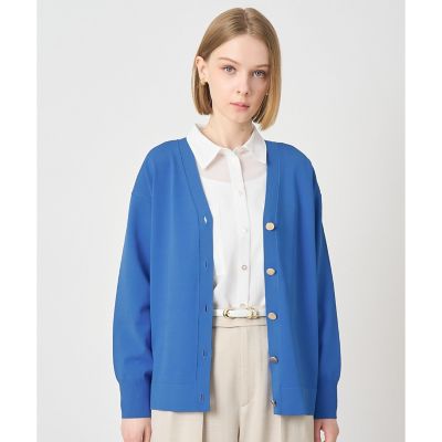 ＜ANAYI＞レーヨンポリエステルストレッチロングカーディガン