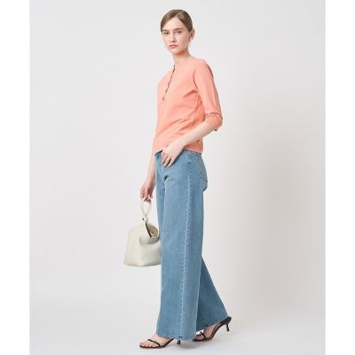 レーヨンポリエステルストレッチキーネックプルオーバー | ANAYI