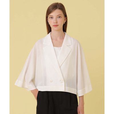 ファインメッシュハーフスリーブ ジャケット〈セットアップ対応商品