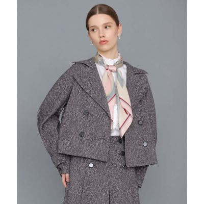 ジャケット・アウター aya ストレッチジャカードステンダブルブルゾン〈セットアップ対応商品