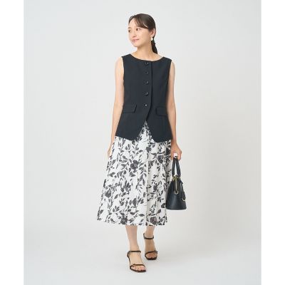 ニコ♡美品♡ ANAYI ストレッチリネンジレ　パールボタン　麻 リネンライクジレ | ANAYI/アナイ | 三越伊勢丹オンラインストア・通販