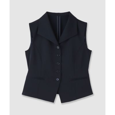 ANAYI ポリツイルベルテッドジレ トリアセツイル衿付きジレ〈セットアップ対応商品〉 | ANAYI/アナイ