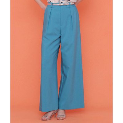 美品 AKRIS カジュアル パンツ ターコイズブルー 海水浴 美品 AKRIS カジュアル パンツ ターコイズブルー 海水浴 美品 AKRIS