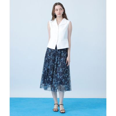 ドライスラブ衿付きジレ〈セットアップ対応商品〉 | ANAYI/アナイ