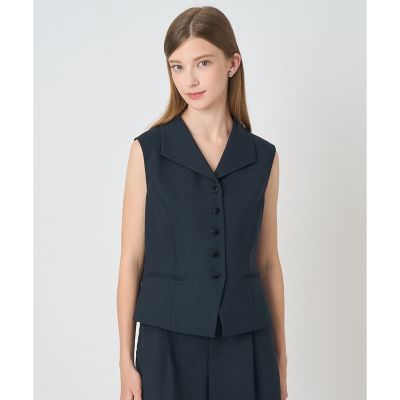 ドライスラブ衿付きジレ〈セットアップ対応商品〉 | ANAYI/アナイ