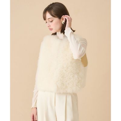 【美品】SHENERYファーカシミヤキーネックプルオーバーFREEグレー カシミヤファーウールリバージレ | ANAYI/アナイ | 三越伊勢丹