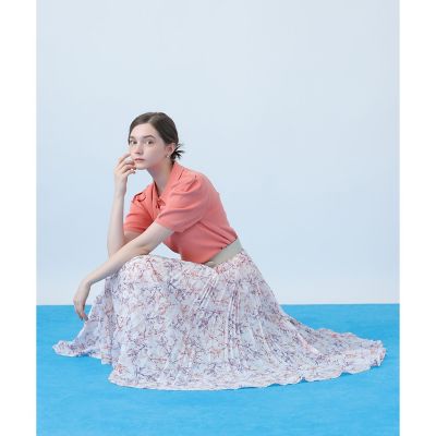 ANAYI/アナイ Ｃｏｒａｌ　プリントローンプリーツ　スカート〈セットアップ対応商品〉