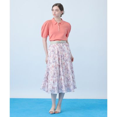 Coral プリントローンプリーツ スカート〈セットアップ対応商品