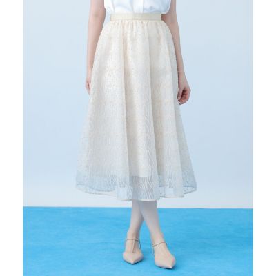 美品✨アナイ シルク100% オーガンジーフレアスカート ANAYI（アナイ） スカート チンツオーガンジーサーキュラー スカート
