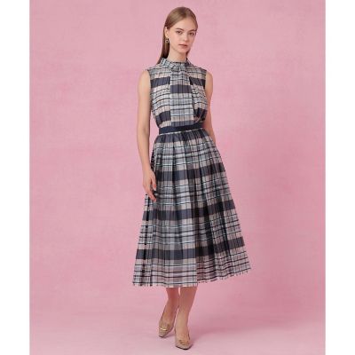 美品　2024AW エムズグレイシー　シルク風　チェックスカート　38 美品 2024AW エムズグレイシー シルク風 チェックスカート 38 M'S