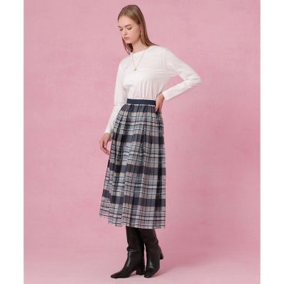 シルクシアーチェックフレアスカート〈セットアップ対応商品〉 | ANAYI