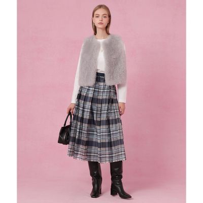 シルクシアーチェックフレアスカート〈セットアップ対応商品〉 | ANAYI