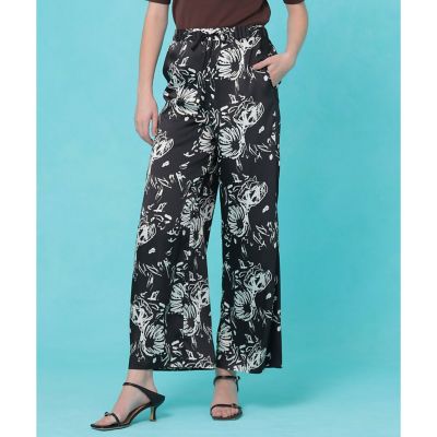 アートマーカーフラワープリントワイドパンツ〈セットアップ対応商品