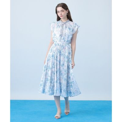 Coral プリントローンスカーフタイ ブラウス〈セットアップ対応