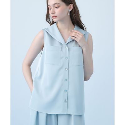 トリアセツイルセーラー ブラウス〈セットアップ対応商品〉 | ANAYI