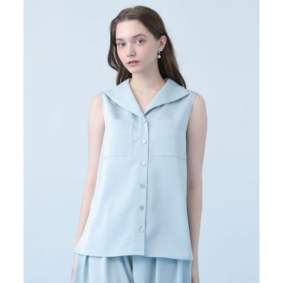 トリアセツイルセーラー ブラウス〈セットアップ対応商品〉 | ANAYI