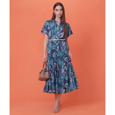 ラーレプリントフレアスリーブ ブラウス〈セットアップ対応商品