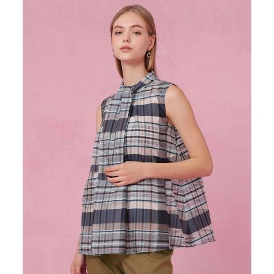 シルクシアーチェックタイブラウス〈セットアップ対応商品〉 | ANAYI
