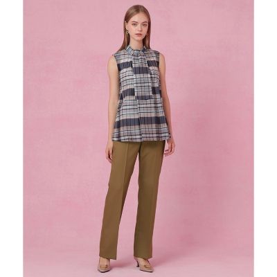 シルクシアーチェックタイブラウス〈セットアップ対応商品〉 | ANAYI 