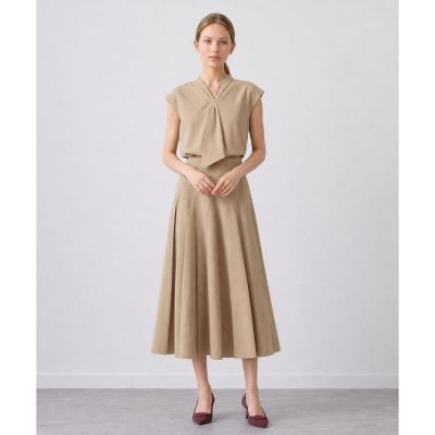 トロライクランダムタックネックブラウス〈セットアップ対応商品 