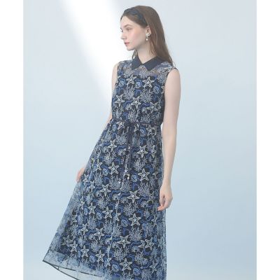 Summer glam刺繍衿付きサック ワンピース | ANAYI/アナイ