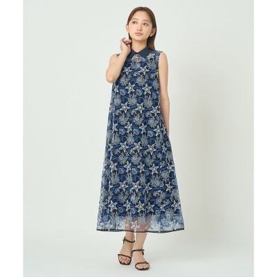 Summer glam刺繍衿付きサック ワンピース | ANAYI/アナイ
