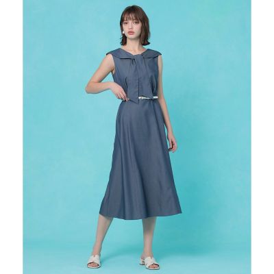 再生繊維（セルロース）ポリツイルボウタイ ワンピース | ANAYI/アナイ