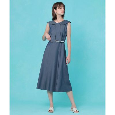 再生繊維（セルロース）ポリツイルボウタイ ワンピース | ANAYI/アナイ