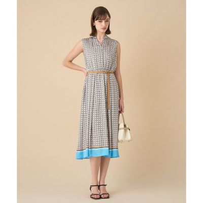 人気✨ANAYI アナイ バードプリント フレアロングワンピース ドレス 36 幾何プリントフレアワンピース | ANAYI/アナイ | 三越伊勢丹オンライン