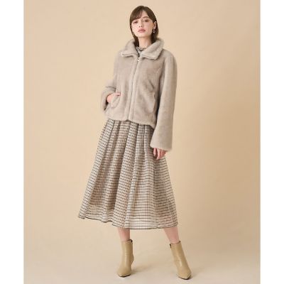 チェックシルクオーガンジーフレア ワンピース | ANAYI/アナイ | 三越
