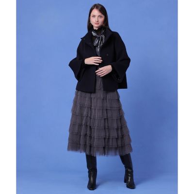 美品・24AW◎ ANAYI アナイ ウールビーバーショートコート 黒 38 ウールビーバーショートコート | ANAYI/アナイ | 三越伊勢丹オンライン