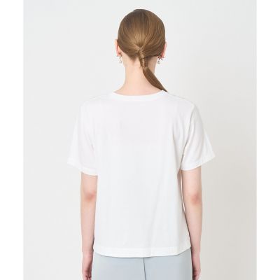 ANAYI　アナイ　コットン天竺カリグラフィーＴシャツ　ホワイト38 コットン天竺カリグラフィーTシャツ | ANAYI/アナイ | 三越伊勢丹