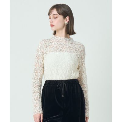 ストレッチレースモックネック プルオーバー | ANAYI/アナイ | 三越