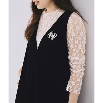 ストレッチレースモックネック プルオーバー | ANAYI/アナイ | 三越