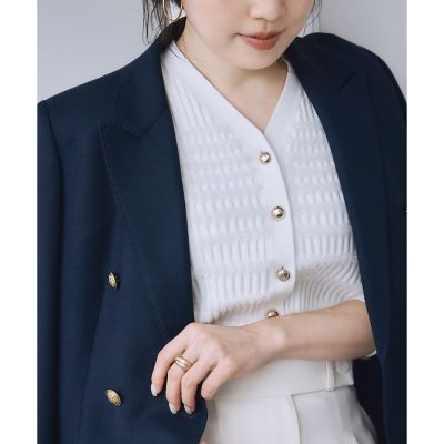 フェザーボーダーV カーディガン | ANAYI/アナイ | 三越伊勢丹
