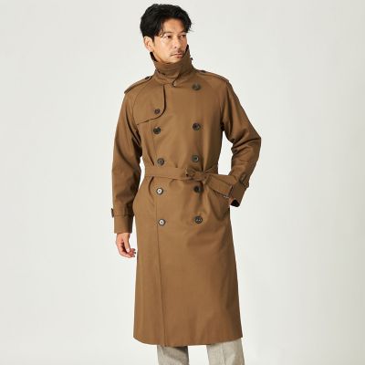 【極美品】現行ラコステ　ハウンドトゥース柄トレンチコート　ダブル CARUSO×SANYOCOAT＞ダブルトレンチコート | SANYOCOAT