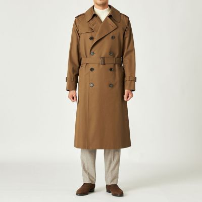 新品・未使用★SANYOCOAT ブラウン トレンチコート GORE-TEX S CARUSO×SANYOCOAT＞ダブルトレンチコート | SANYOCOAT