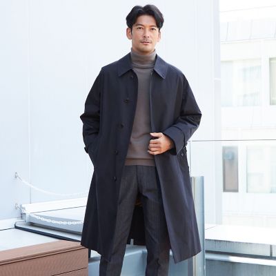 定価１５万　新品　Paul Stuart　ライナー付きコート　ネイビー SAITOS(R) フレックストラベルスタンドカラーコート/袖までダウン
