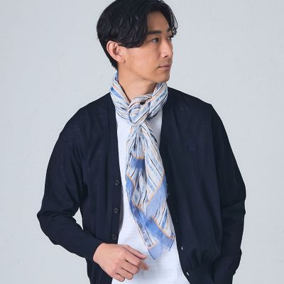 ＜BAKER STREET (Men)＞ストライププリントストール