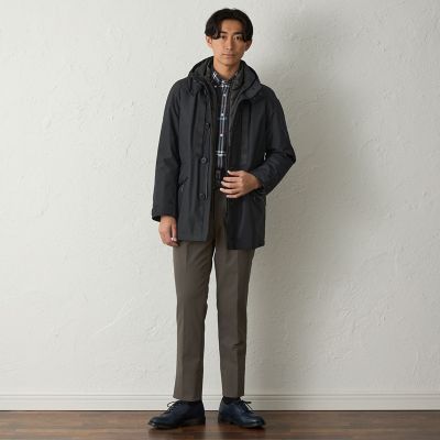 はっ水】【ウォッシャブル】3レイヤーポリエステルハイカーコート