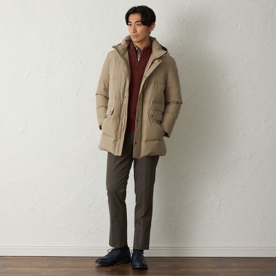 はっ水】3レイヤーポリエステルロングダウンコート（2L・3Lあり