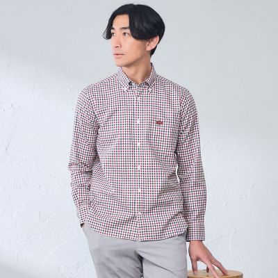＜BAKER STREET (Men)＞オックスフォードギンガムチェックシャツ