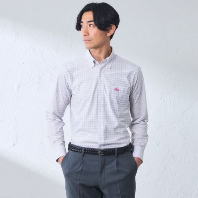 ＜BAKER STREET (Men)＞ＢＥＹＯＮＴＥＣＨ（Ｒ）　グラフチェックプリントジャージーシャツ