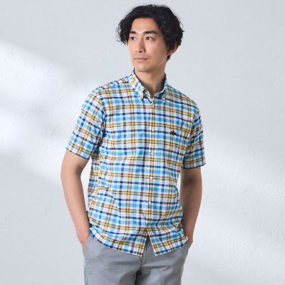 ＜BAKER STREET (Men)＞コットンマドラスチェックシャツ