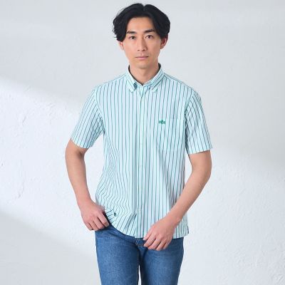 ＜BAKER STREET (Men)＞ＢＥＹＯＮＴＥＣＨ（Ｒ）　オルタネートストライププリントジャージーシャツ